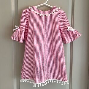 VGUC 3T Seersucker Pink Girls Tunic Dress